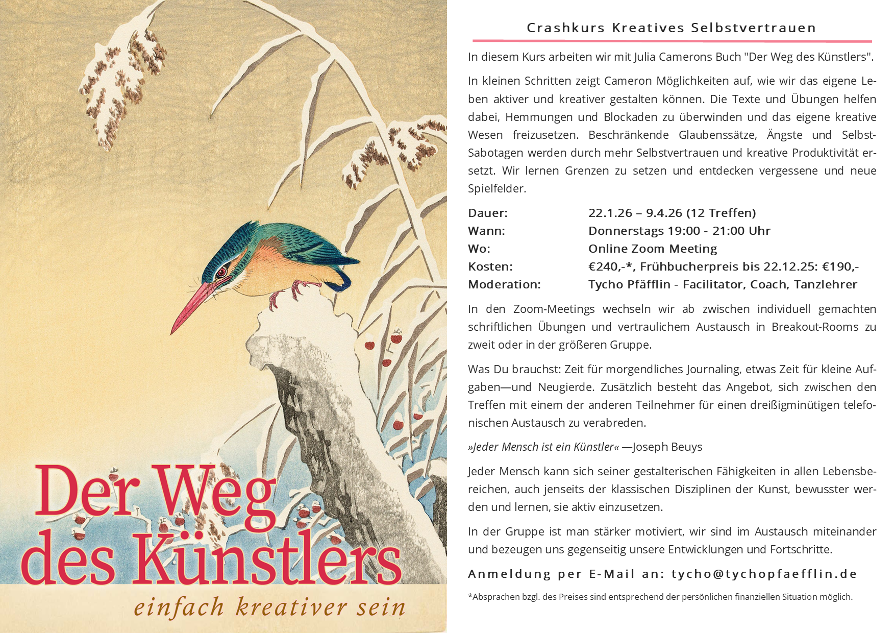 The Artist's Way Course Flyer